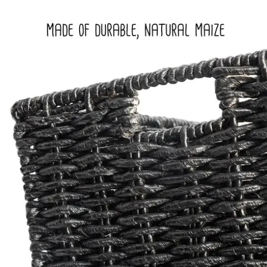 Honey Can Do Black Nesting Rectangle Maize Baskets, 3ct. {4}