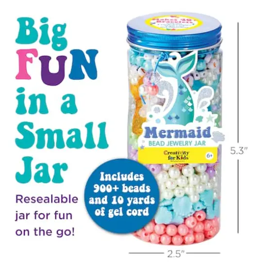 Creativity for Kids&reg; Mermaid Bead Jewelry Jar {9}