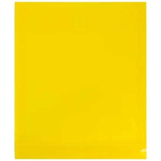 JAM Paper VELCRO&reg; Closure 9.75" x 11.75" Expandable Open End Envelopes, 12ct. Yellow {1}