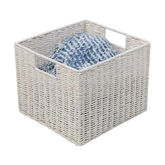 Honey Can Do White Parchment Cord Storage Basket {1}
