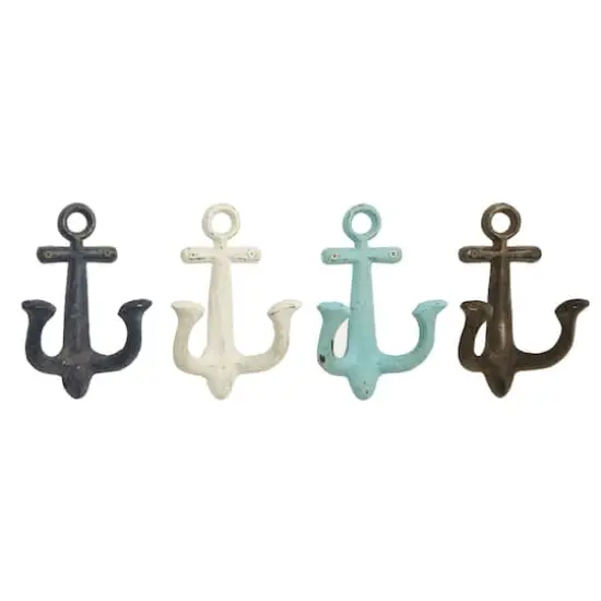 Multi Colored Metal Coastal Wall Hook, 4ct. {3}