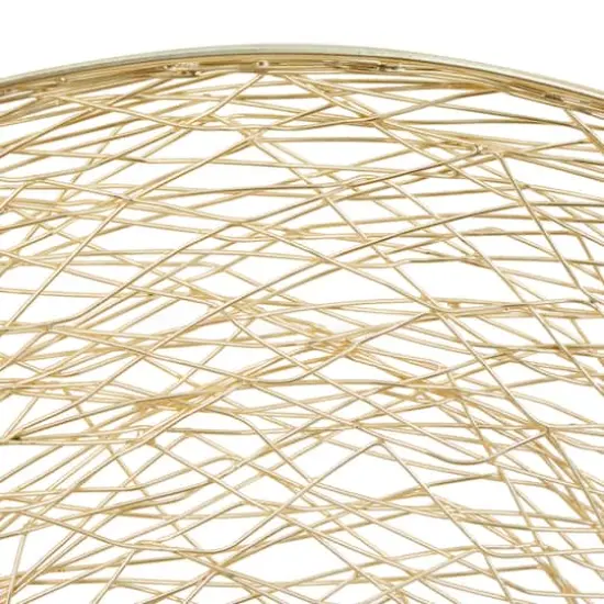 CosmoLiving by Cosmopolitan Gold Iron Contemporary Wall Mirror, 36" x 36" x 5" {4}