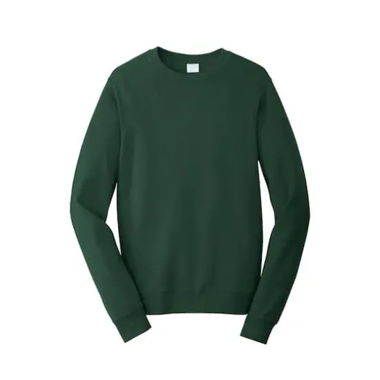 Port & Company® Fan Favorite™ Fleece Crewneck Sweatshirt Forest Green {1}