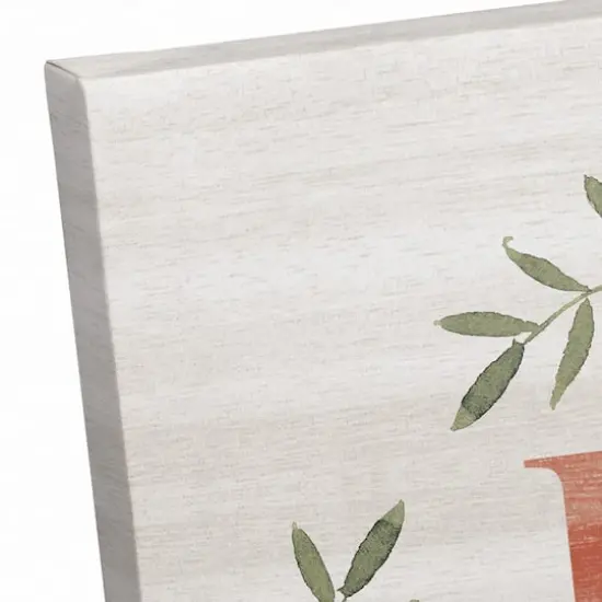 Autumn Home Wreath Canvas Wall Art {4}