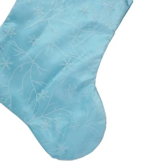 20.5" Glitter Snowflake Christmas Stocking, Blue {6}