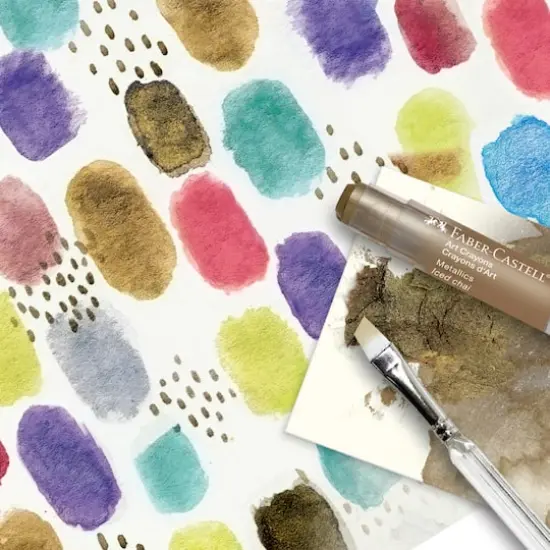 Faber-Castell&reg; Watercolor & Mixed Media Art Crayon Set Metallics {5}