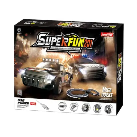 Joysway&reg; SuperFun 201 USB Power Slot Car Racing Set {1}