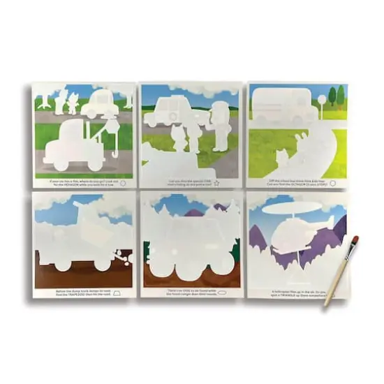 OOLY Water Amaze Helpful Vehicles Water Reveal Boards {4}