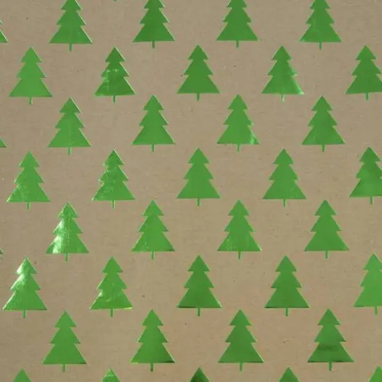 JAM Paper Christmas Tree Print Kraft Gift Wrap {4}