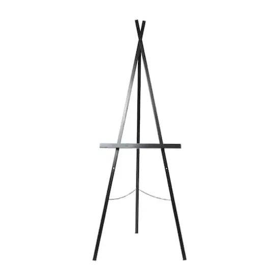 66.5" Black Metal Adjustable Minimalistic Floor Easel {4}