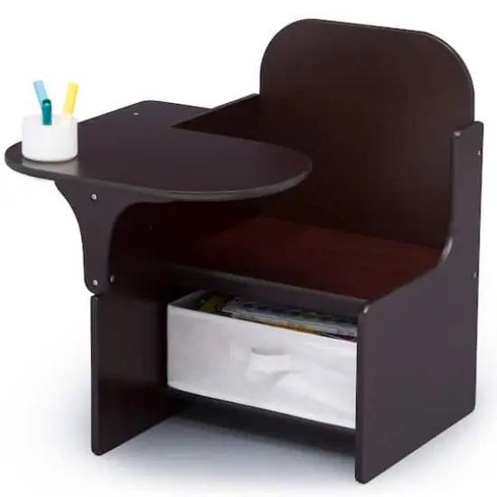 Delta Children MySize Chair Desk with Storage Bin Dark Chocolate {5}