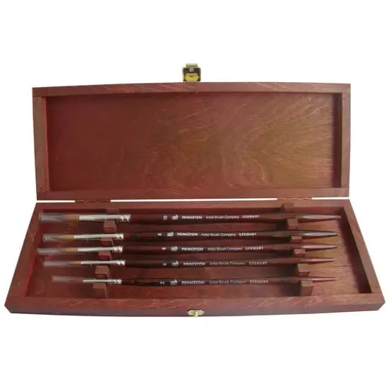 Princeton&trade; Round Short Handle Kolinsky Sable 5 Piece Brush Set {3}