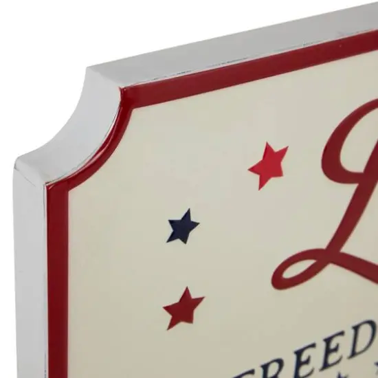 11.75" Let Freedom Ring Americana Metal Wall Sign {7}