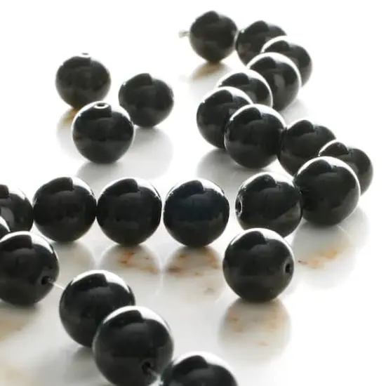 Black Round Glass Beads, 14mm by Bead Landing&trade; {3}