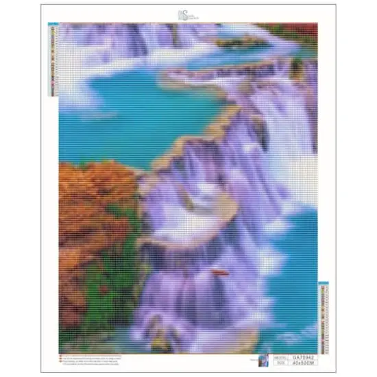 Sparkly Selections Waterfall Paradise Diamond Art Kit, Square Diamonds {3}