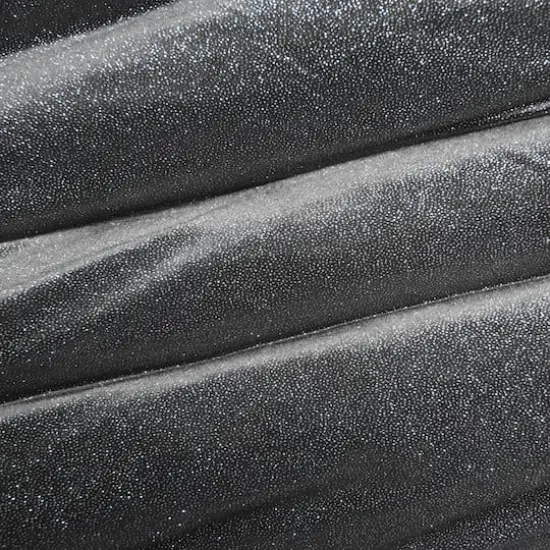 Feldman Black with Silver Sparkle Stretch Velvet Fabric {1}