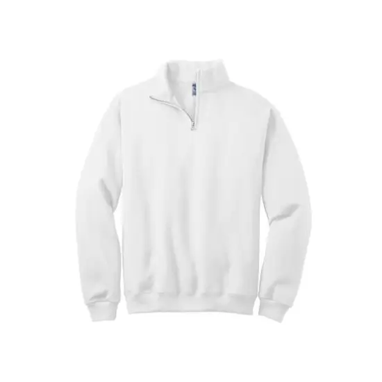 JERZEES&reg; NuBlend&reg; 1/4-Zip Cadet Collar Sweatshirt White {1}