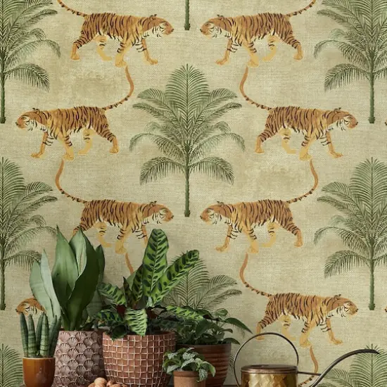 Tommy Bahama&reg; Tiger and Tree Peel & Stick Wallpaper Hemp {4}