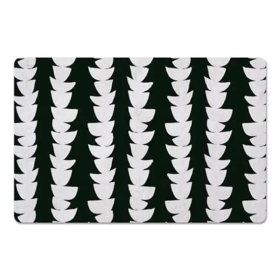 Monochromatic Stacked Bowls 27" x 18" Floor Mat {1}