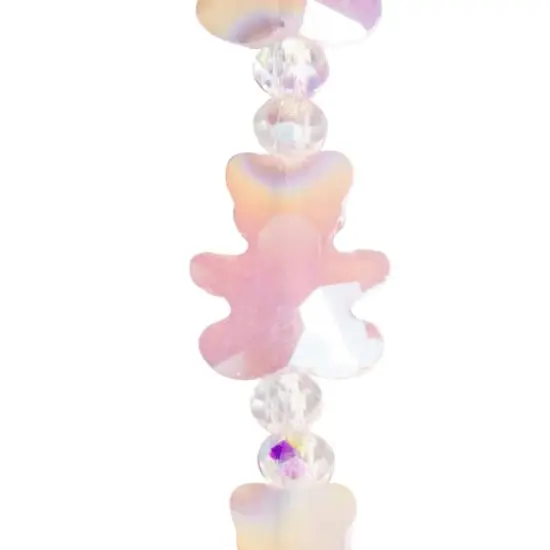 Pink Glass Bear Faceted Beads, 9mm by Bead Landing&trade; {1}