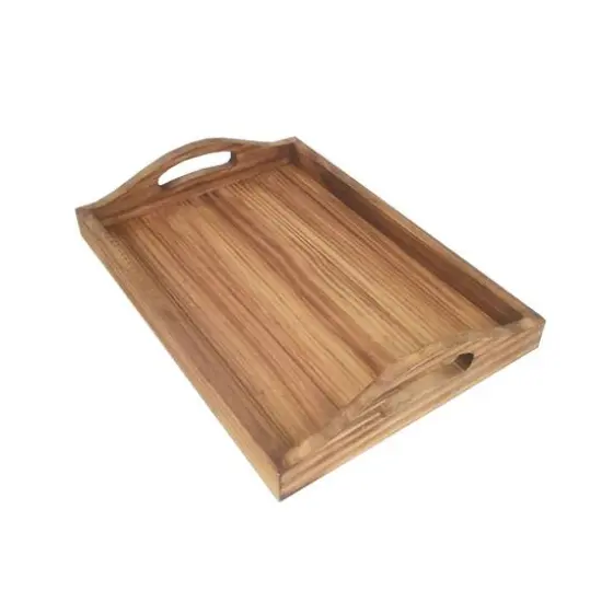 15.7" Wood Decorative Tray by Ashland&reg; {3}