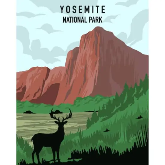 8" x 10" Yosemite Paint-by-Number Kit with Wood Display Hanger by Artist's Loft&reg; {1}
