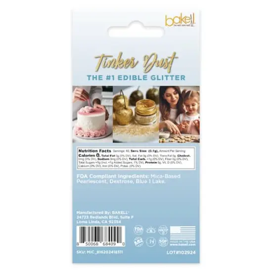 Bakell&reg; Tinker Dust Edible Glitter Soft Blue {6}