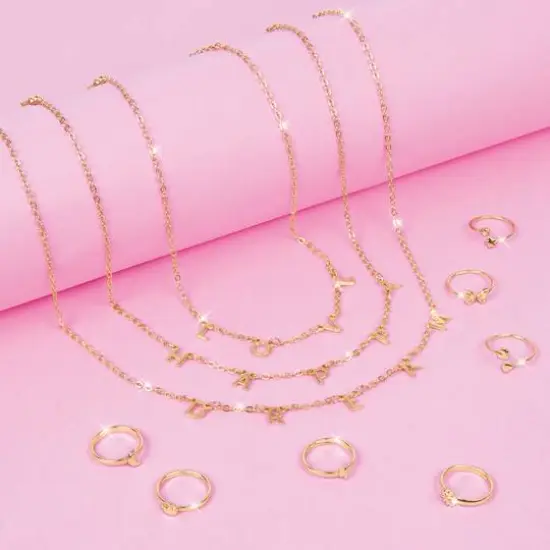 Make It Real&trade; 3C4G Happy Thoughts Necklace & Ring Set {3}