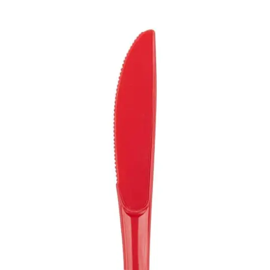 JAM Paper Premium Utensils Plastic Knives Party Pack, 48ct. Red {4}