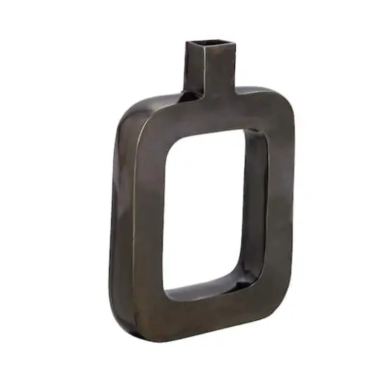 Black Aluminum Contemporary Vase {1}