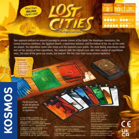 Thames & Kosmos Lost Cities Card Game With 6th Expedition {3}