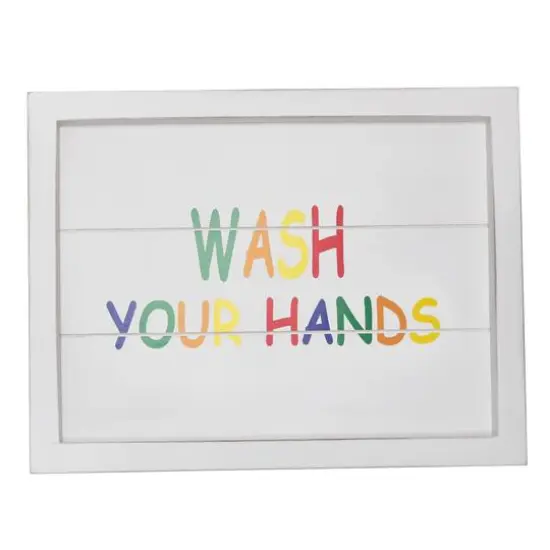 Elegant Designs Large White Wash Kids Towel Holder, Frame & Toilet Paper Holder Set {6}
