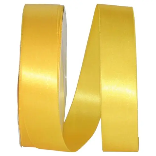 JAM Paper 1.5" x 100yd. Double Face Satin Ribbon Yellow {1}