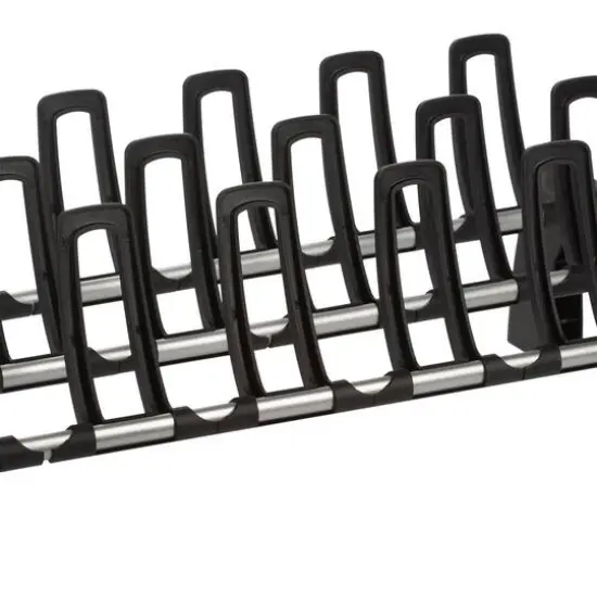 Organize It All 9 Pair Floor Shoe Rack {6}