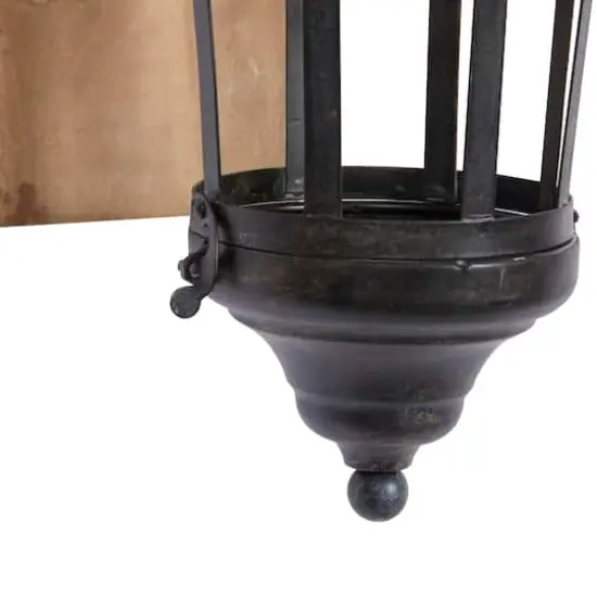 Black Iron Industrial Candlestick Holders, 15" x 6" x 11" {6}