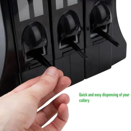 Mind Reader Black Refillable Utensil Dispenser {6}