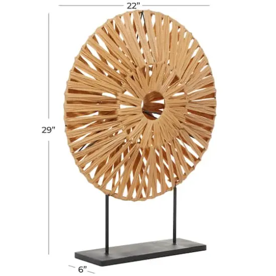 29" Tan Metal Natural Sculpture {5}