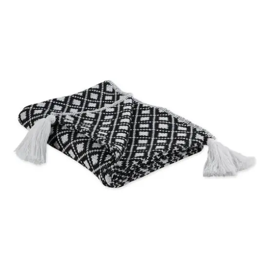 DII&reg; Diamond Lattice Throw Black {2}