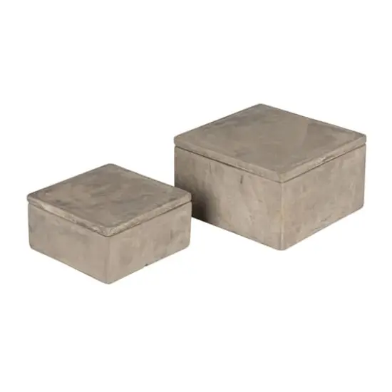 Hello Honey&reg; Gray Contemporary Cement Boxes with Lids {3}