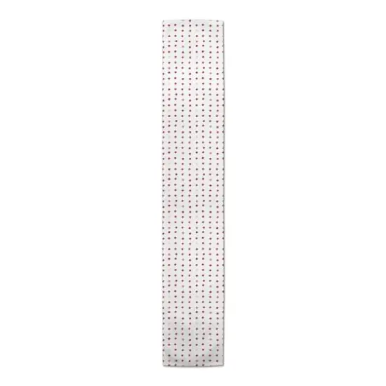 Crosses Indoor/Outdoor Table Runner Red on White {1}