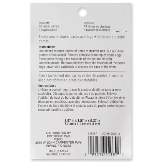 Rectangle Plastic Domes by Recollections&trade; {7}