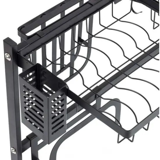 Sorbus 34.25" Over-The-Sink Dish Drying Rack Black {4}