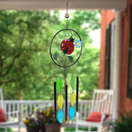 27.5" Ladybug Dreamcatcher Outdoor Garden Windchime {3}