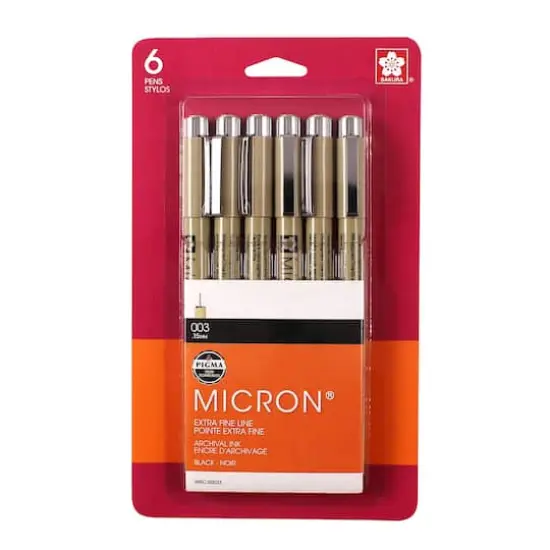 Micron&reg; 003 Micron&reg; Extra Fine Line Pens, 6ct. {1}