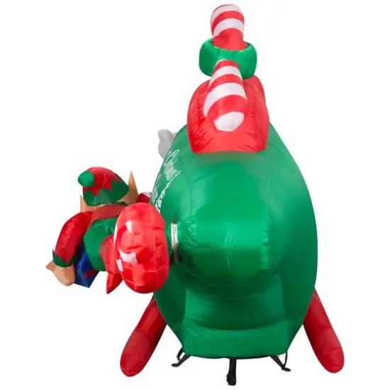 4.5ft. Animated Airblown&reg; Inflatable Christmas Santa in Helicopter {4}