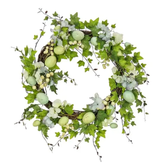 22" Ivy & Eggs Easter Wreath {1}
