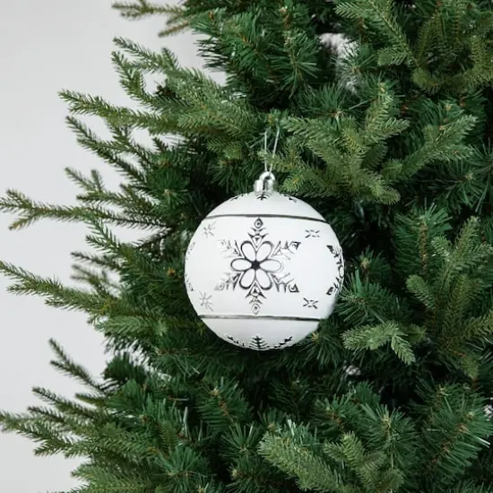 Glitzhome&reg; 18 Pack Elegant Silver Deluxe Large Shatterproof Ornaments {4}