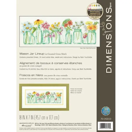 Dimensions Mason Jar Lineup Counted Cross Stitch Kit {1}