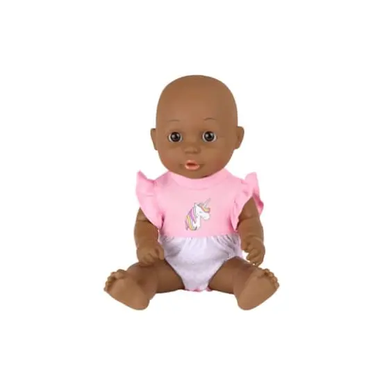 Dream Collection Bath Time 12" African American Baby Doll With Unicorn Floatie {5}