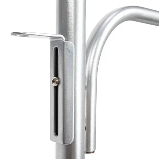Hinge-It Clutterbuster 74" Steel Valet Family Towel Bar Silver {7}